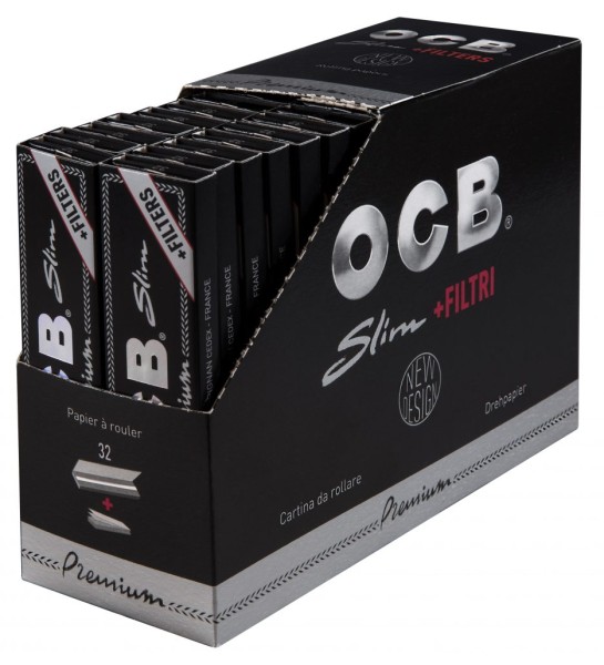 Zigarettenpapier OCB Slim Filter 32 Blättchen inklusive 32 Filtertips