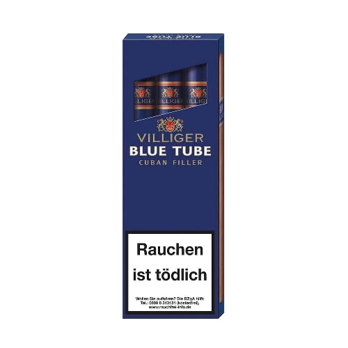 Villiger Blue Tube Cuban Filler 3 Zigarren