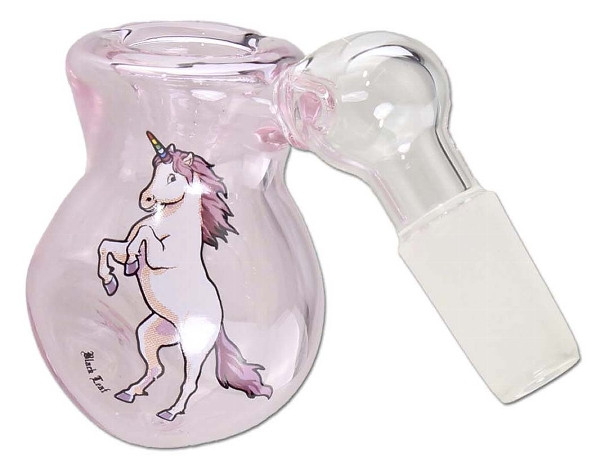 Aschefänger Glas BLACK LEAF Bitch pink Schliff 14,5mm