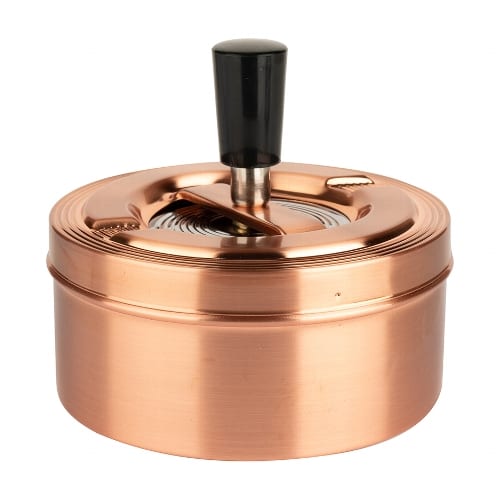 Drehaschenbecher Schwarz/Rose Gold 13cm - Tabakstübli.ch