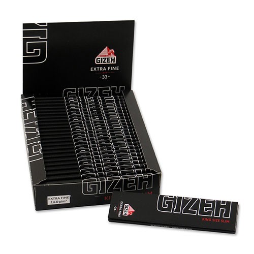 Gizeh Black King Size Slim Extra Fine Zigarettenpapier Drehpapier 25 x 33 Blatt 