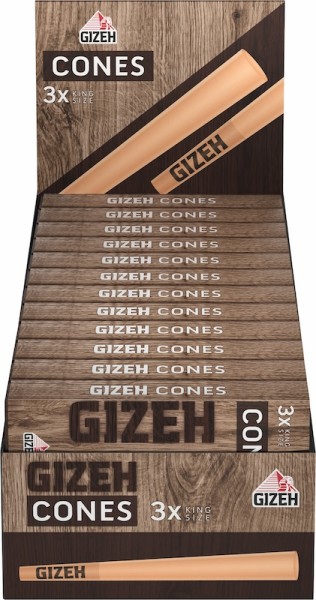 Display 24 x 3 GIZEH BROWN Cones + Tip