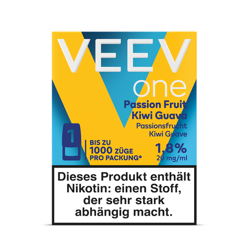 E-Shisha VEEV ONE PODS Passion Fruit Kiwi Guava 1er Pod