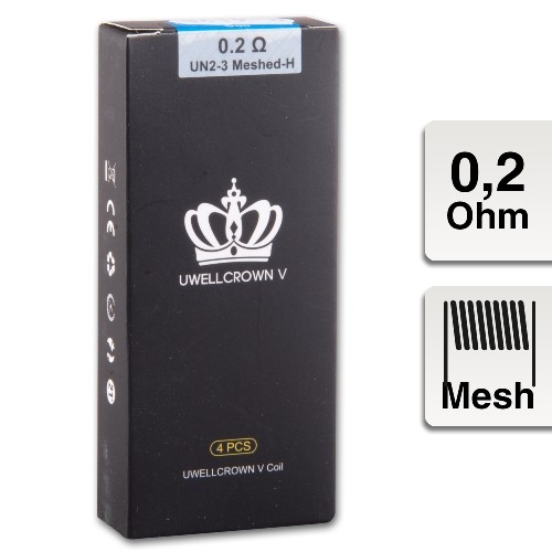 E-Clearomizercoil UWELL Crown 5 0,2 Ohm 4 Stueck