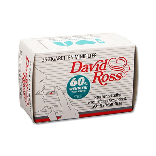 Mikrofilteraufsatz für Zigaretten David Ross Packung à 25 Stück