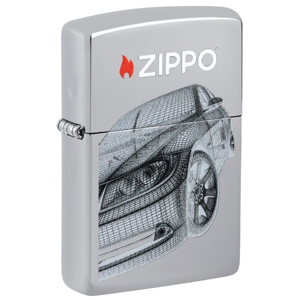 ZIPPO chrom poliert Modern Car Design 60007563