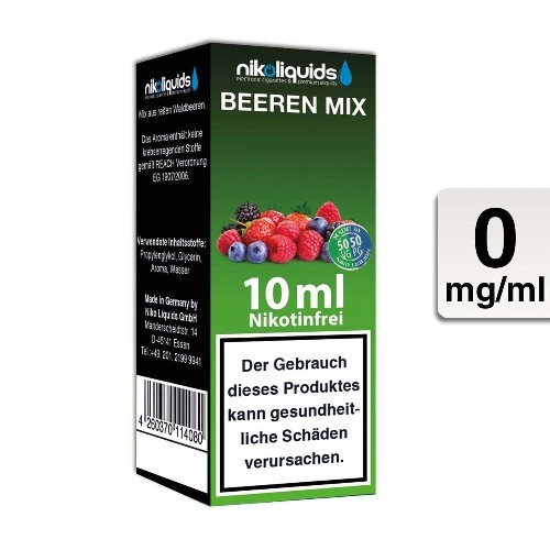 E-Liquid NIKOLIQUIDS Beeren Mix 0 mg 50 PG / 50 VG