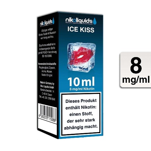 E-Liquid Nikoliquids Ice Kiss 8 mg/ml Flasche 10 ml