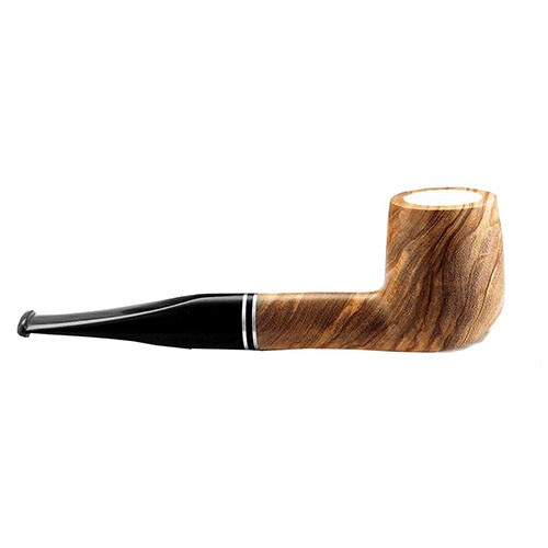 Pfeife Passatore Oliva Con Schiuma Liverpool aus Olivenholz Acryl in sandbeige schwarz