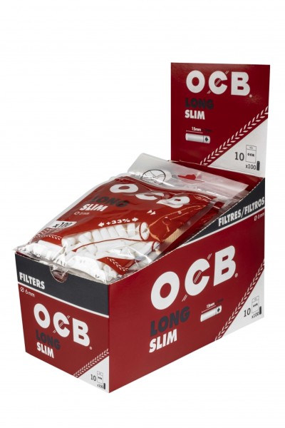 DISPLAY Zigarettenfilter OCB Long Slim 6 mm