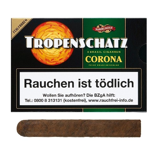 Tropenschatz Nr.824 Fehlfarben Corona Brasil 5 Zigarren