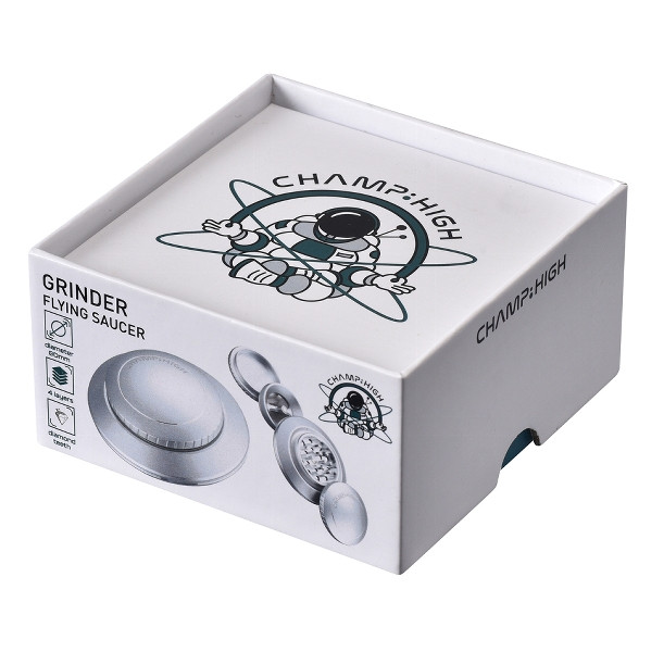 Grinder CHAMP HIGH Ufo silber 4-tlg Ø 80 mm