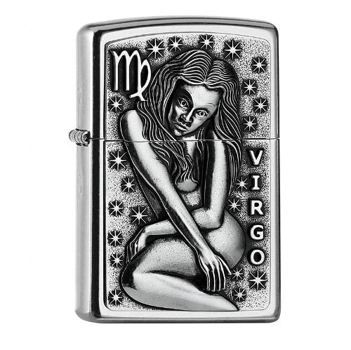 ZIPPO Street chrom Virgo Emblem Tierkreiszeichen 2006499