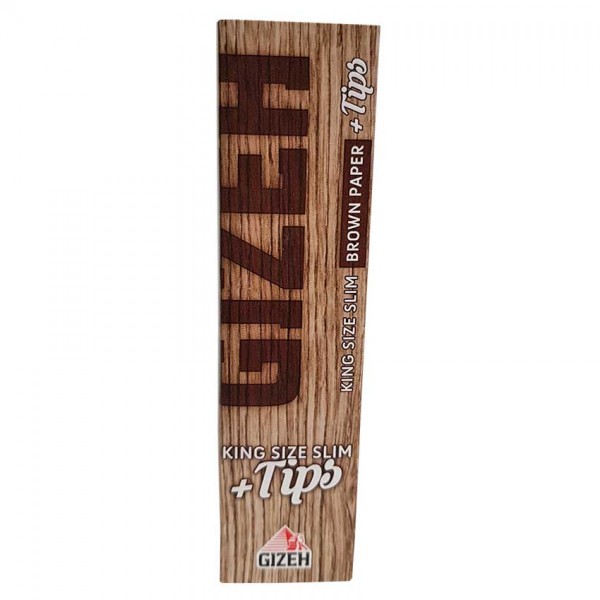 GIZEH Brown Papers King Size slim + Tips