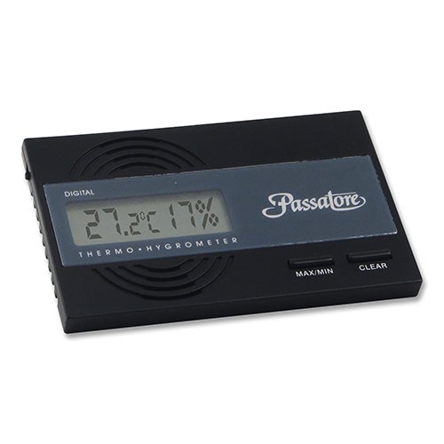 Thermometer mit Hygrometer Passatore Digital aus Kunststoff in schwarz