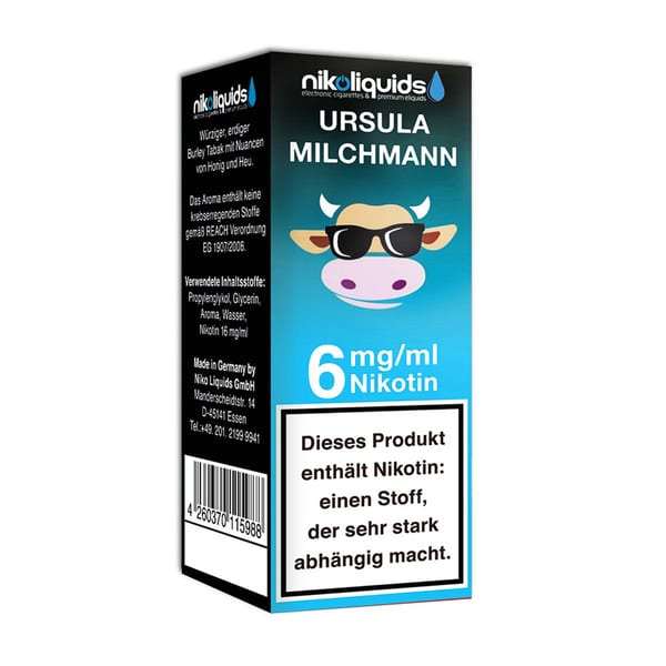 Liquid nikoliquids Ursula Milchmann mit 6mg Nikotin