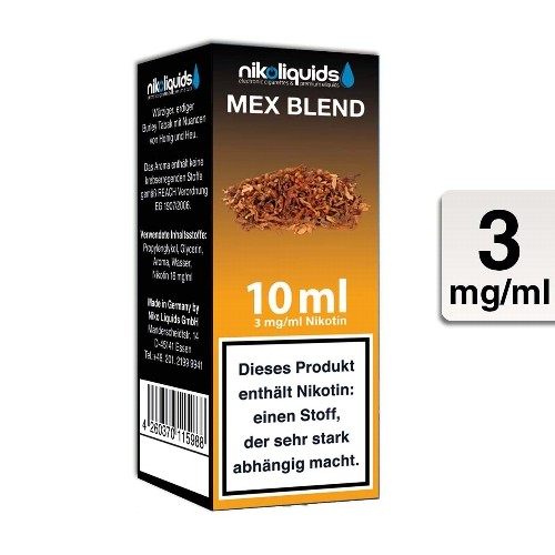E-Liquid Nikoliquids Mex Blend 3 mg/ml Flasche 10 ml