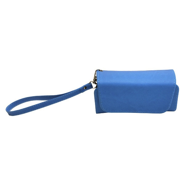 Etui für Iqos hellblau PVC 2 Fächer mit Schlaufe innen
