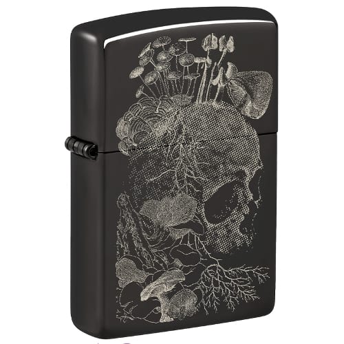 ZIPPO ebony Skull Mushroom Design 60006609