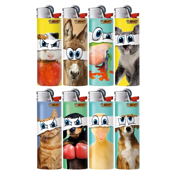 Einwegfeuerzeug Stein BIC Maxi Doodle Steller mit 50 Stück
