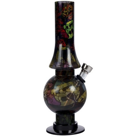 Bong Acryl Graffiti dunkel 20 cm