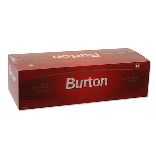 200 Stück Burton King Size Zigarettenhülsen