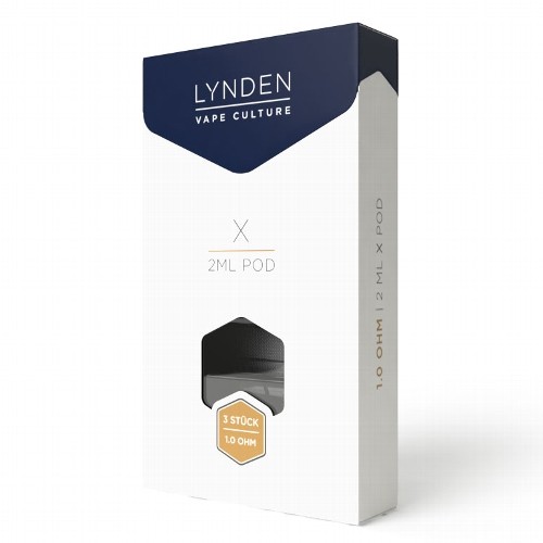 E-Clearomizer LYNDEN X Pod 1 Ohm 3 Stueck