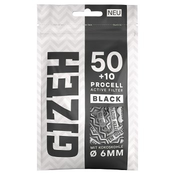 Einzeln GIZEH ProCell Active Filter Black 1x60