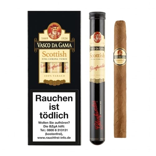 Vasco da Gama Scottish Corona Tubos 3 Zigarren