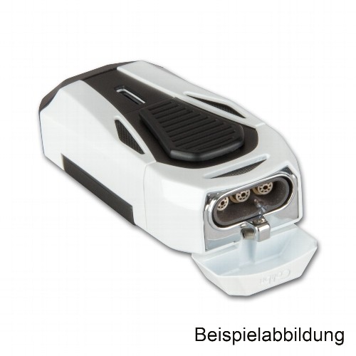 Feuerzeug Colibri Boss III für Zigarren mit Jetflamme 3-fach aus Edelstahl beschichtet in weiss
