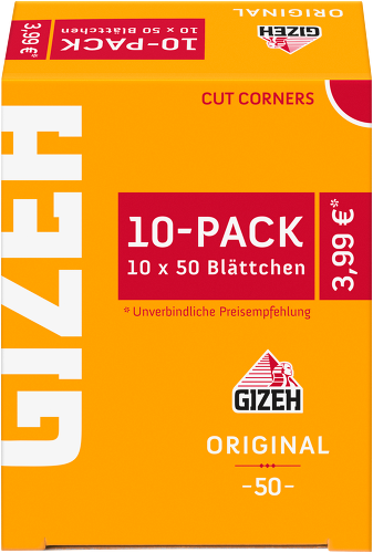 10x10er Pack Zigarettenpapier GIZEH Original