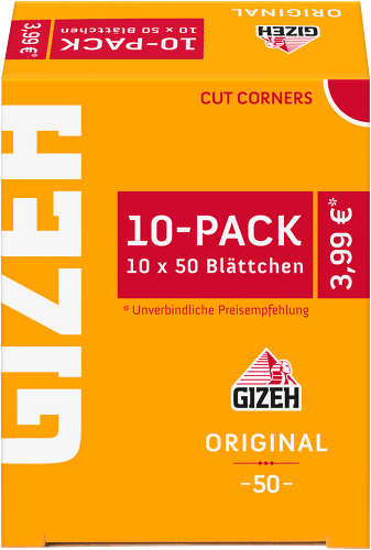 10x10er Pack Zigarettenpapier GIZEH Original