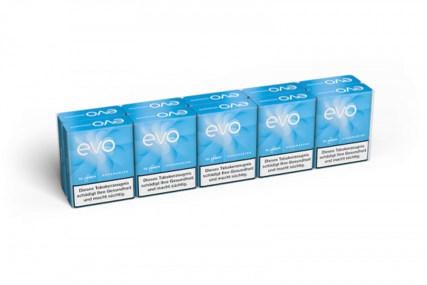 10 Schachteln EVO Aquamarine