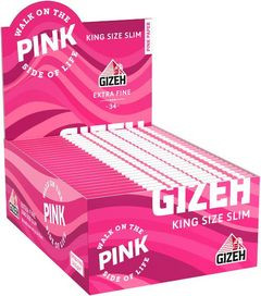 Display GIZEH PINK KING SIZE SLIM 50er