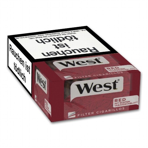 West Red Naturdeckblatt 17 Filterzigarillos