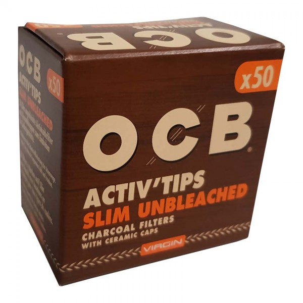 OCB Filter Activ'Tips Slim (Unbleached ) 50 Filter