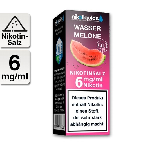 E-Liquid Nikotinsalz NIKOLIQUIDS Wassermelone 6 mg