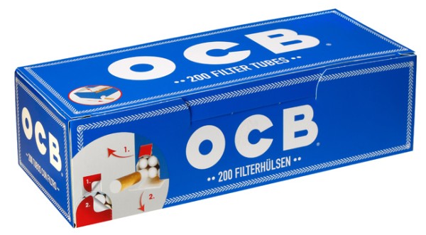200 Stück OCB Blau King Size Zigarettenhülsen