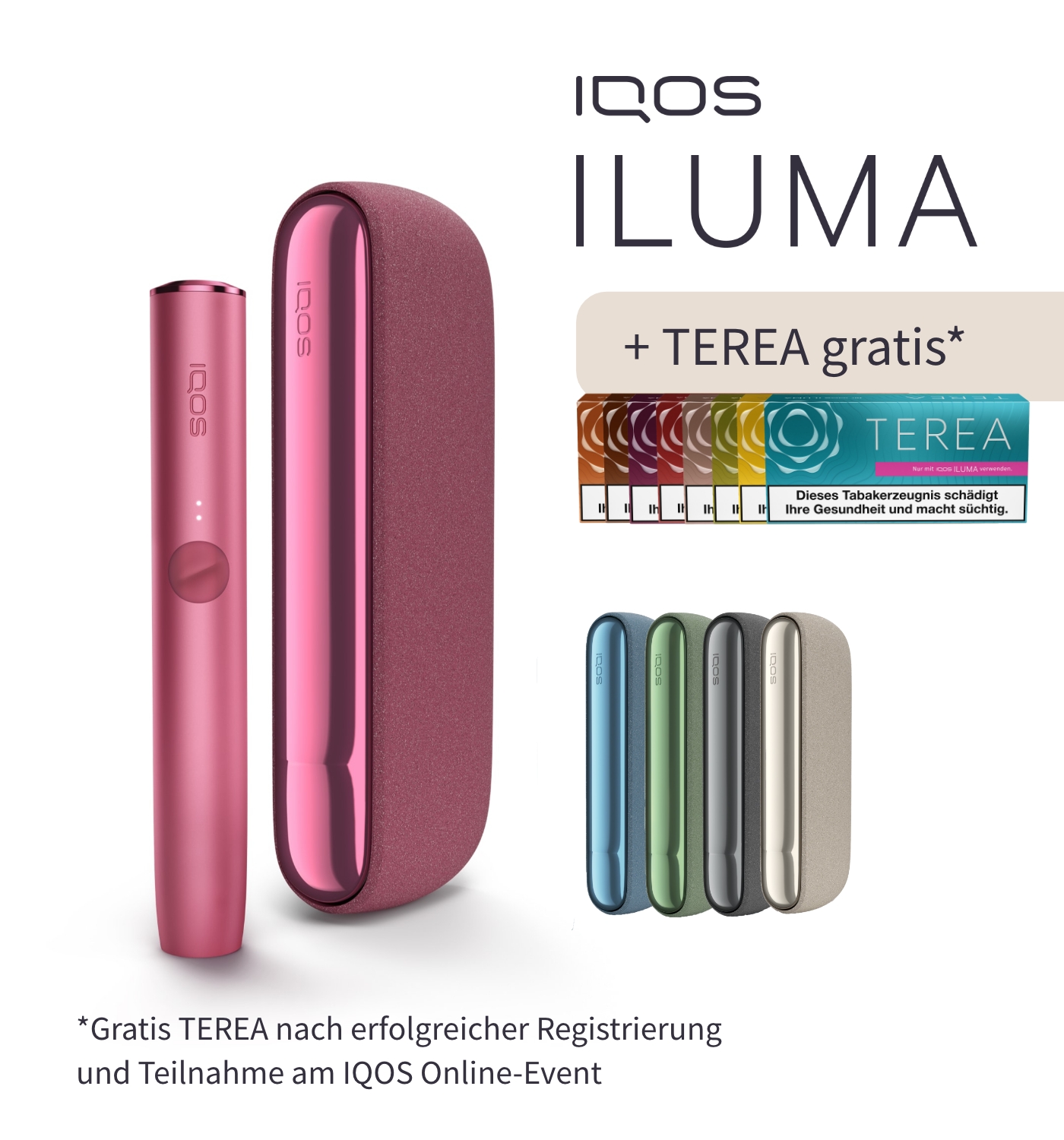 IQOS ILUMA Sunset Red inklusive TEREA Gratis Online Kaufen, Für nur 39,95  €