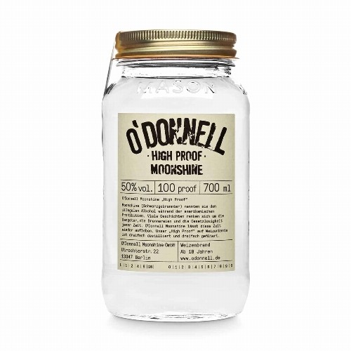 Brand O'DONNELL MOONSHINE High Proof Weizen 50 % Vol.