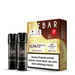 E-Liquidpod ELFBAR Elfa Golden Tobacco 20 mg 2 Pods