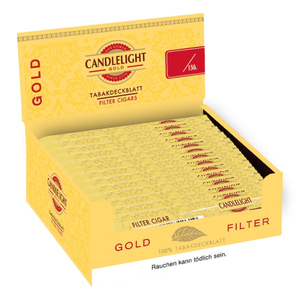 Candlelight Gold Filter im Display 50 Zigarillos