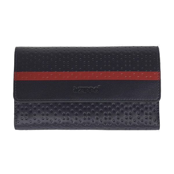 Feinschnitt-Tasche ZIPPO Leder navy 16x8,2x2,5cm 2008018