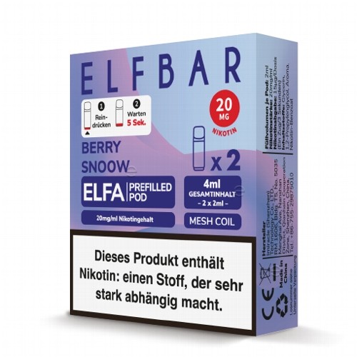 E-Liquidpod ELFBAR Elfa Blueberry Snoow 20mg 2 Pods