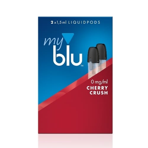 Reife Kirschen, süßer und kräftiger Geschmack: Das ist Genuss - probieren Sie jetzt, die neuen myblu Aromen.