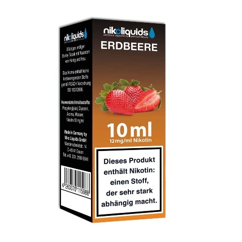 E-Liquid Nikoliquids Erdbeere mit 12 mg Nikotin